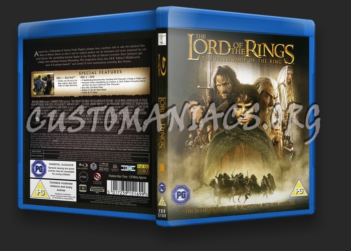 The Lord of the Rings: The Fellowship Of The Ring blu-ray cover