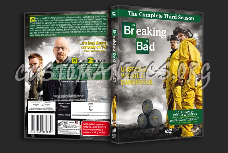 Breaking Bad Season 3 dvd cover