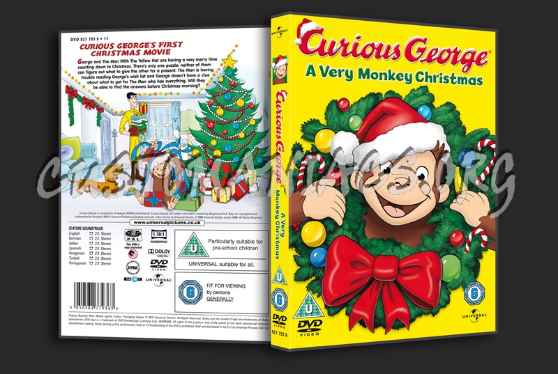 Curious George A Very Monkey Christmas dvd cover