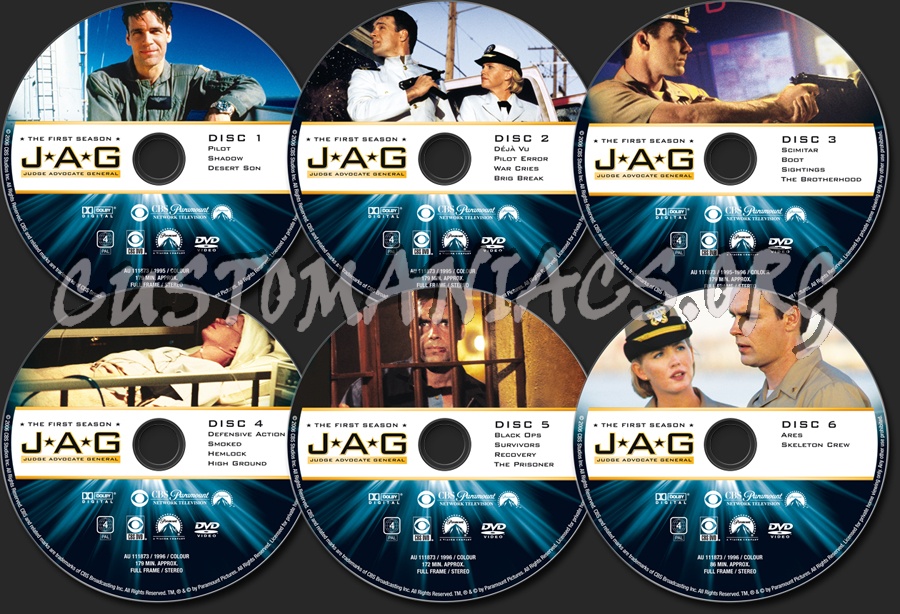 Jag Season 1 dvd label