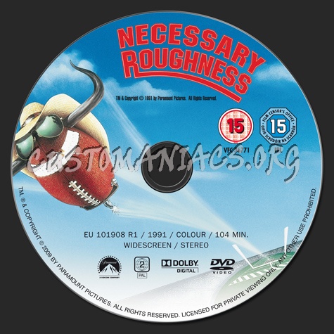 Necessary Roughness dvd label