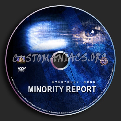 Minority Report dvd label