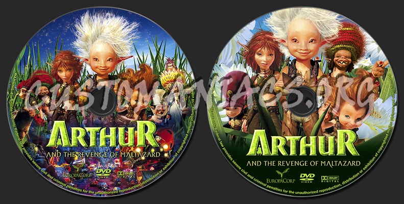 Arthur And The Revenge Of Maltazard dvd label