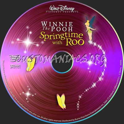 Winnie the pooh springtime with roo dvd label