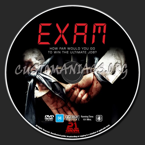 Exam dvd label