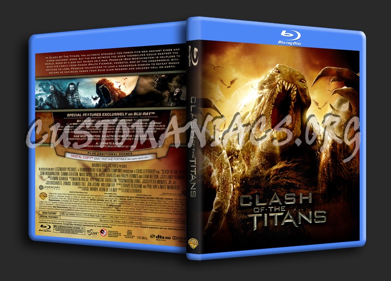 Clash Of The Titans (2010) blu-ray cover