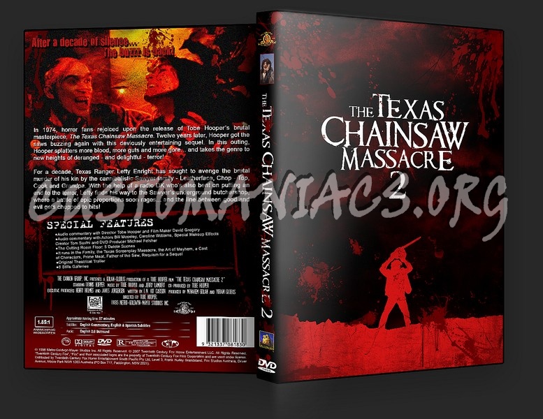 The Texas Chainsaw Massacre 2 (1986) dvd cover