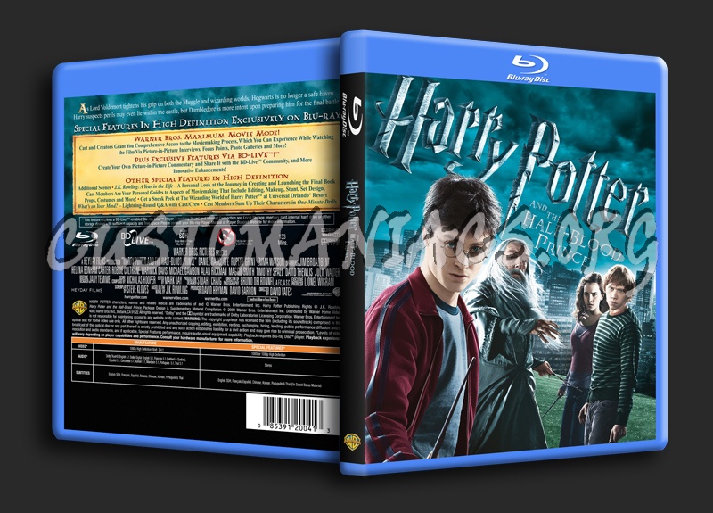 Harry Potter And The Halfblood Prince blu-ray cover