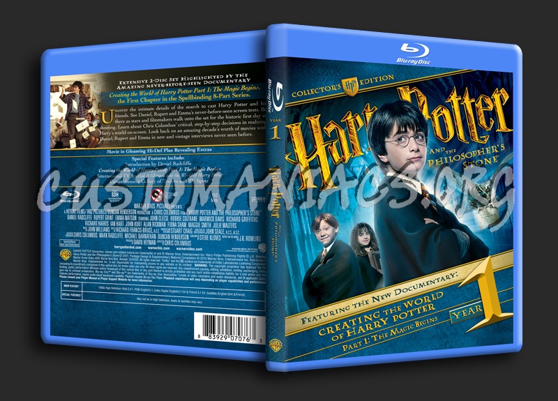 Harry Potter And The Philosopher's Stone blu-ray cover