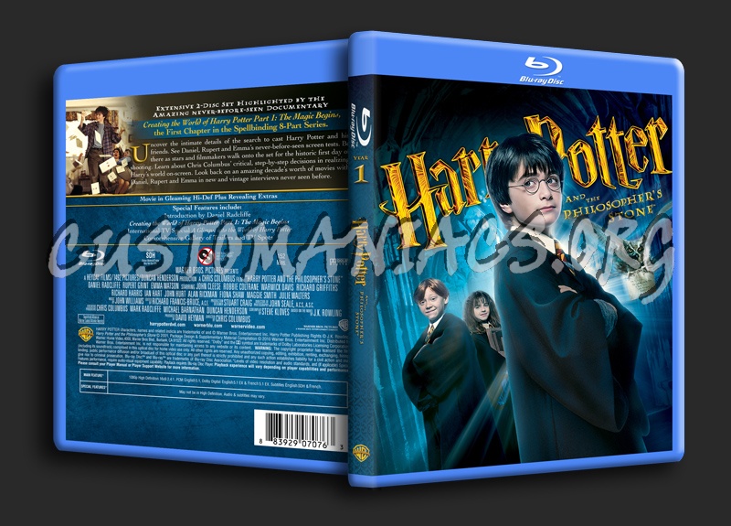 Harry Potter And The Philosopher's Stone blu-ray cover