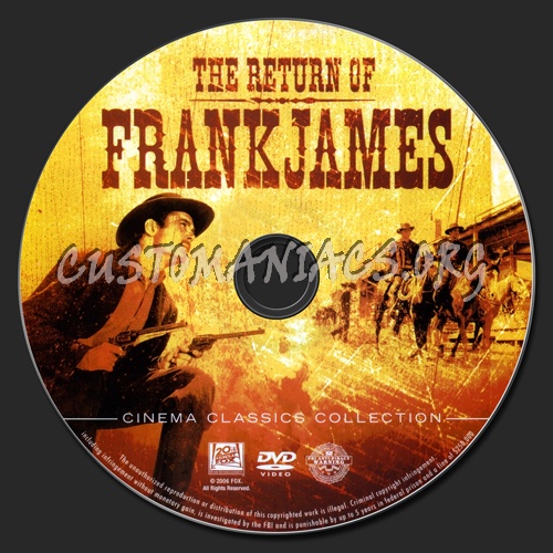 The Return of Frank James dvd label