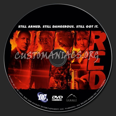 Red dvd label