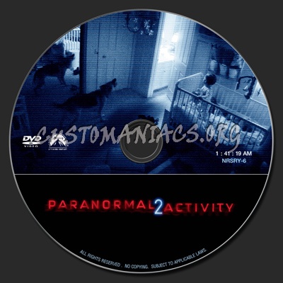 Paranormal Activity 2 dvd label