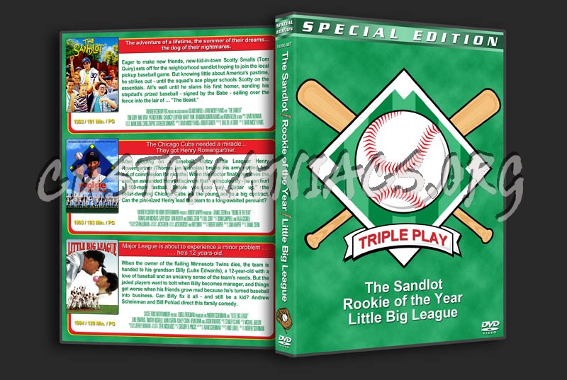 The Sandlot / Rookie of the Year / Little Big League Triple dvd cover
