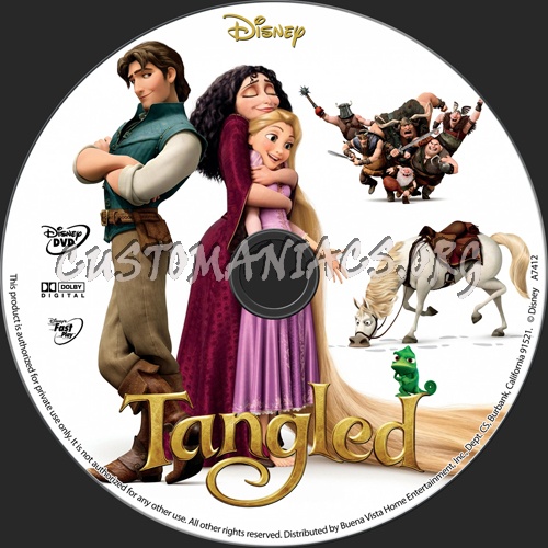 Tangled dvd label