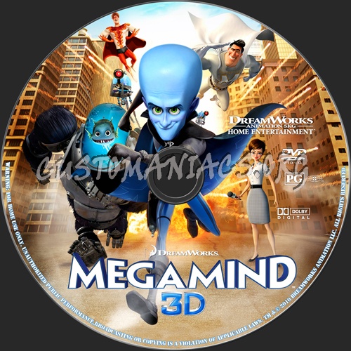 Megamind dvd label