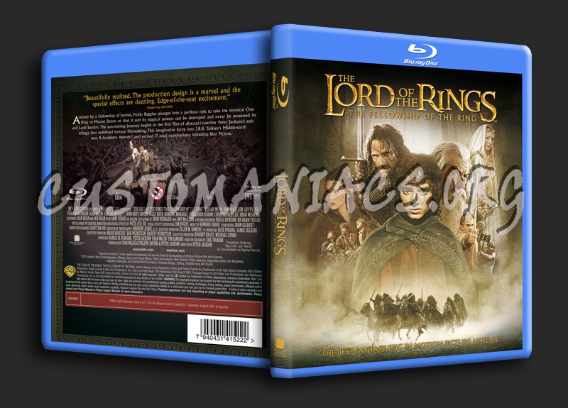 The Lord Of The Rings - The Fellowship Of The Ring blu-ray cover