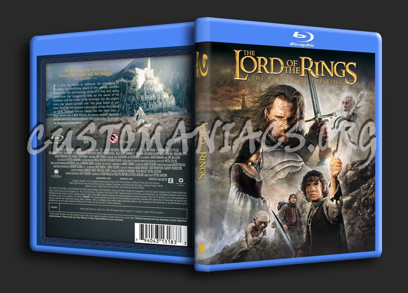 The Lord Of The Rings - The Return Of The King blu-ray cover