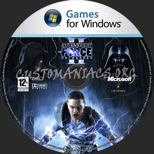 Starwars The force unleashed 2 dvd label