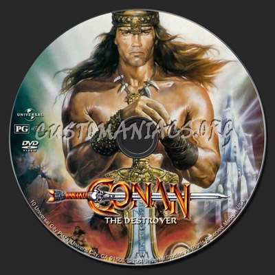 Conan the Destroyer dvd label