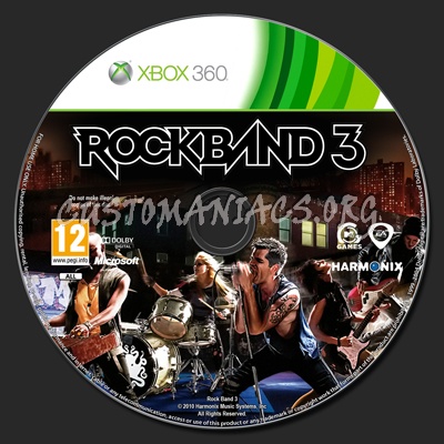 Rock Band 3 dvd label