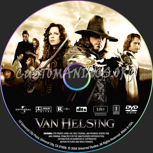 Van Helsing dvd label