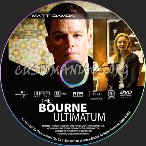 The Bourne Ultimatum dvd label