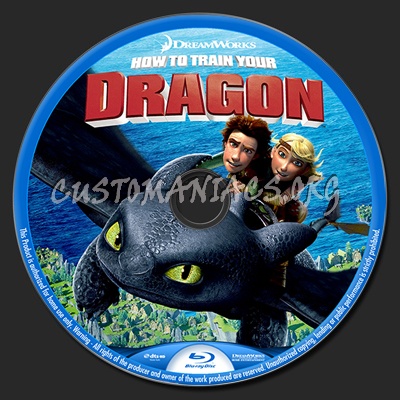 How to Train Your Dragon blu-ray label