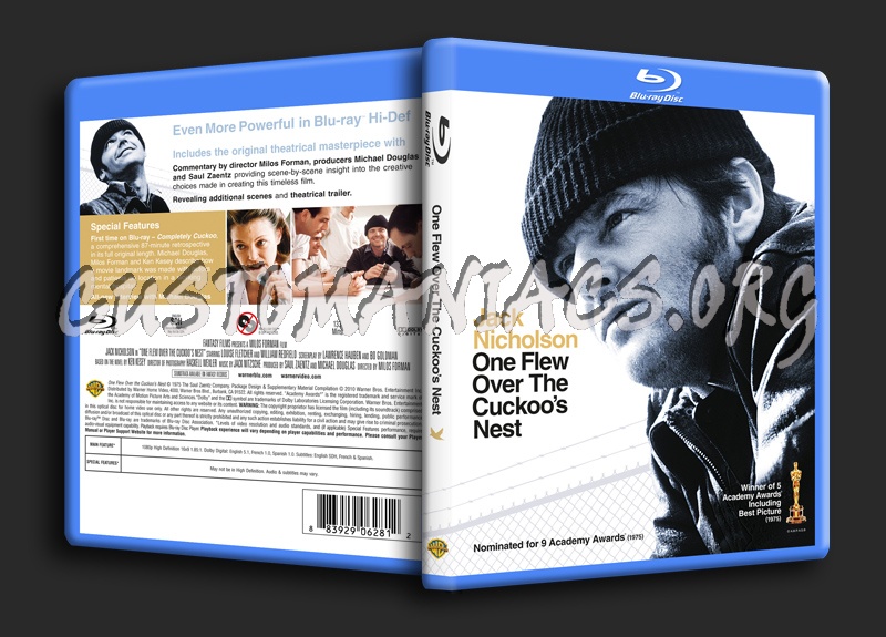 One Flew Over The Cuckoo's Nest blu-ray cover