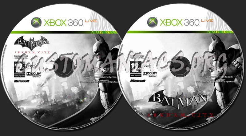 Batman:Arkham City dvd label