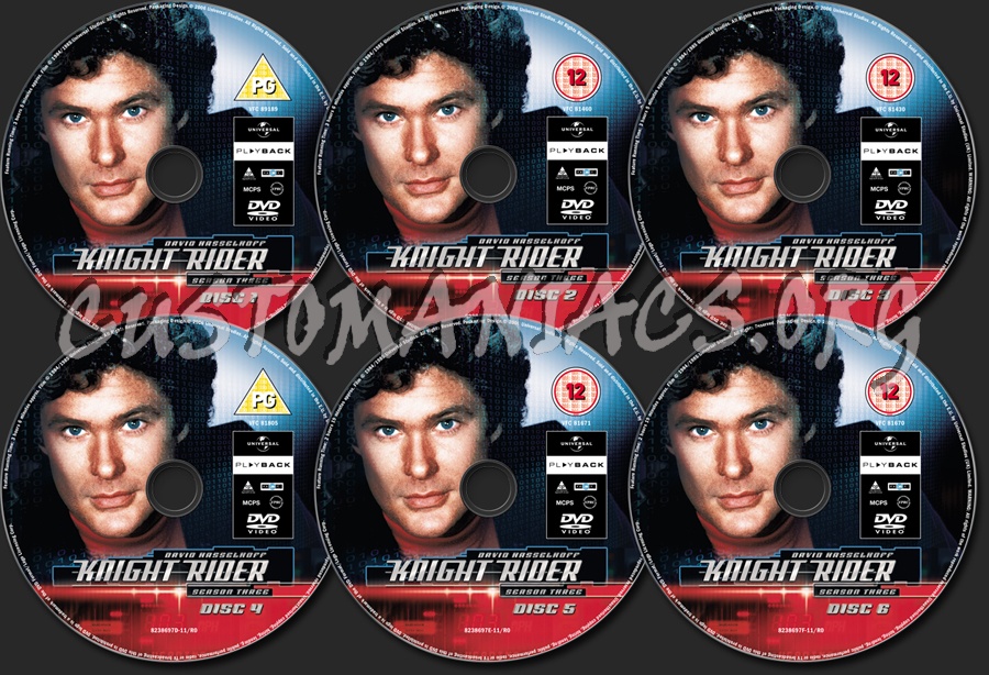 Knight Rider Season 3 dvd label