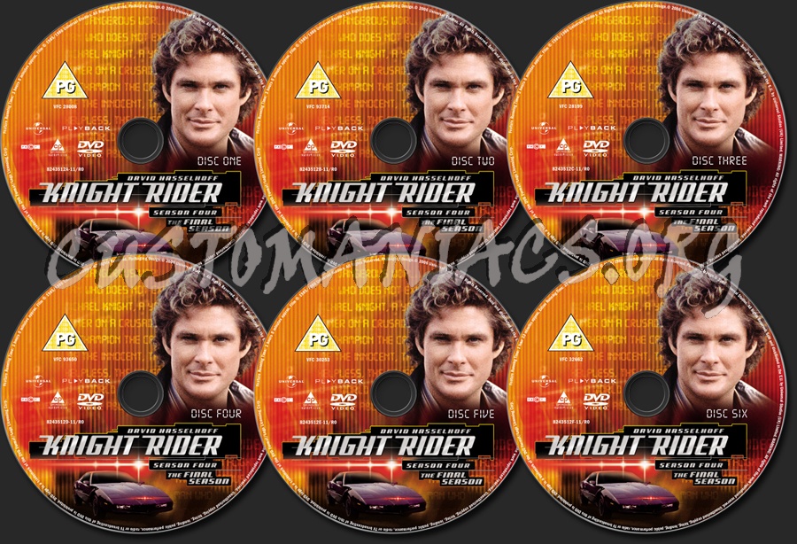 Knight Rider Season 4 dvd label