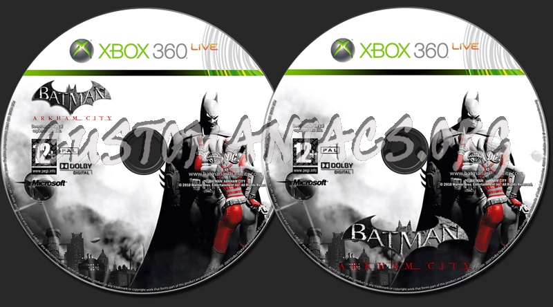 Batman:Arkham City dvd label