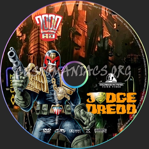 Judge Dredd dvd label