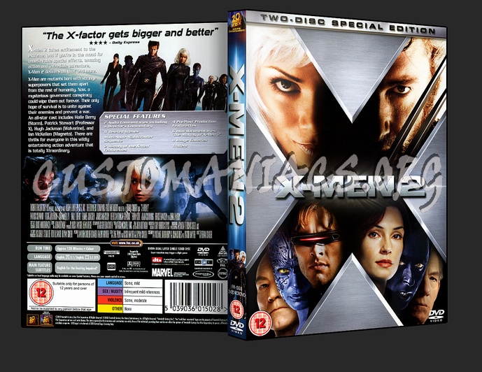 X Men 2 dvd cover
