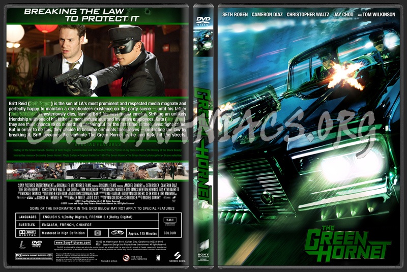 The Green Hornet (2011) dvd cover