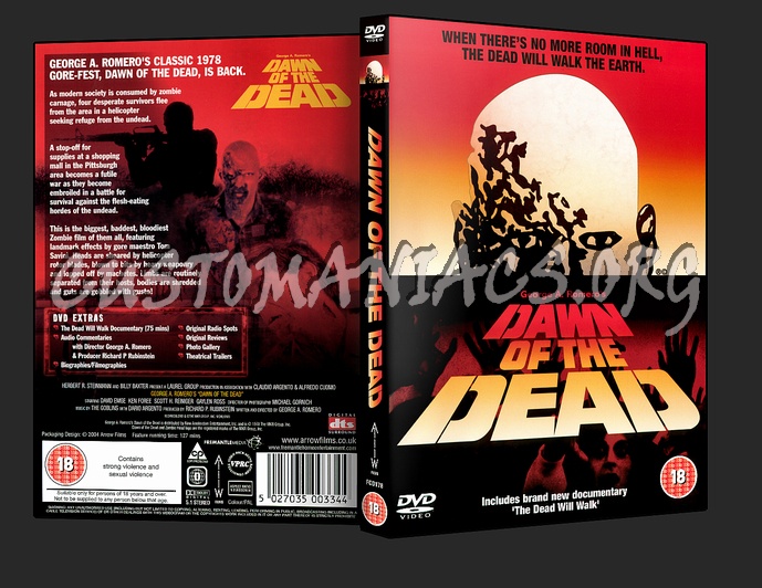 Dawn Of The Dead (1978) dvd cover