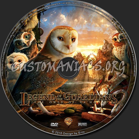Legend of the Guardians:The Owls of Ga'Hoole dvd label