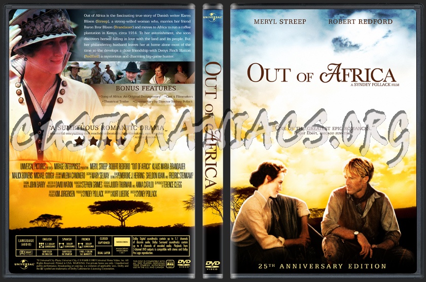 Out Of Africa dvd cover