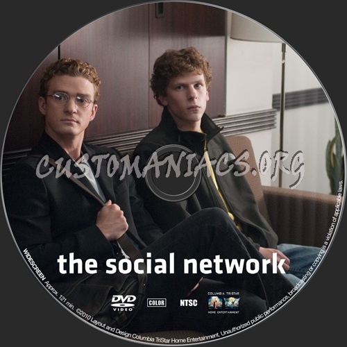 The Social Network dvd label