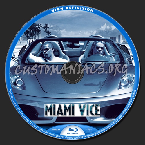 Miami Vice blu-ray label