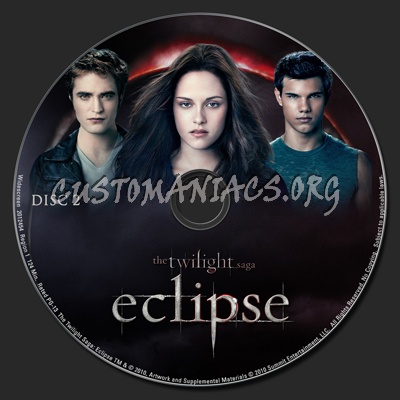 The Twilight Saga - Eclipse dvd label