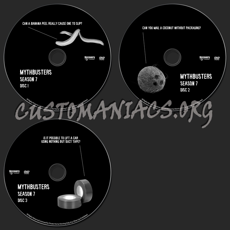 Mythbusters Season 7 dvd label