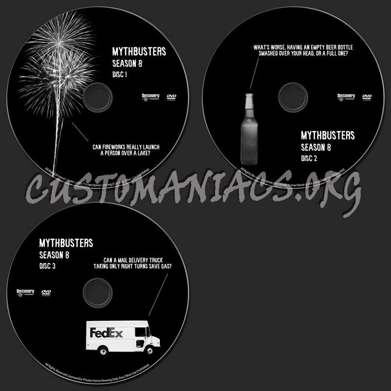 Mythbusters Season 8 dvd label