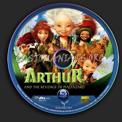 Arthur And The Vengeance Of Maltazard blu-ray label