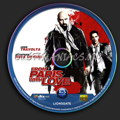 From Paris With Love blu-ray label