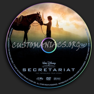 Secretariat dvd label