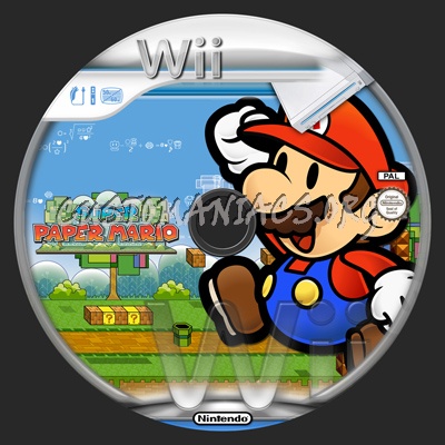 Super Paper Mario dvd label