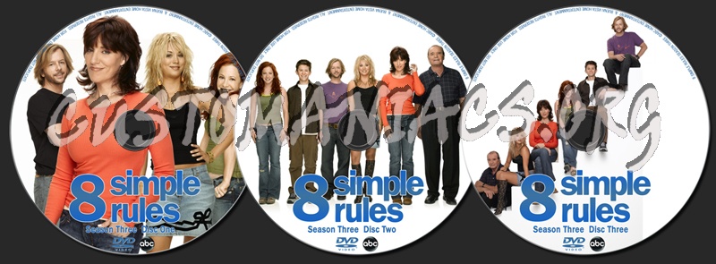 8 Simple Rules Season 3 dvd label