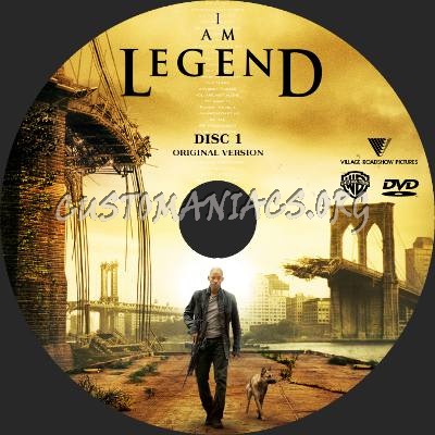 I Am Legend dvd label